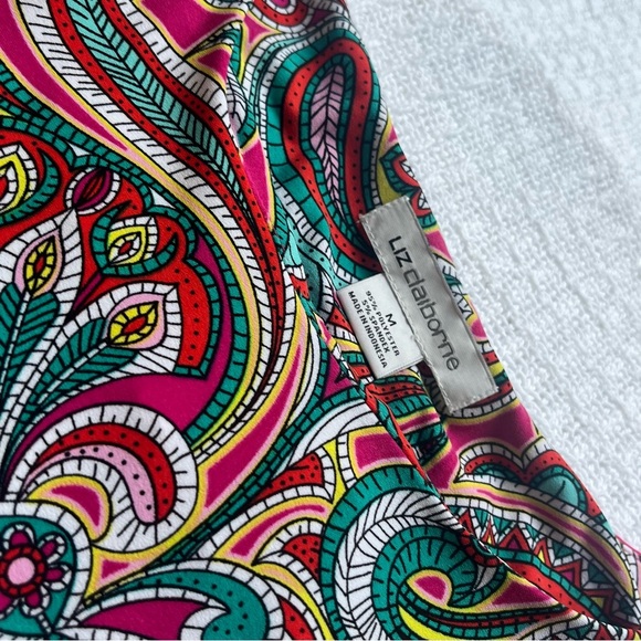 Liz Claiborne pink pattern dress size medium - Picture 5 of 7